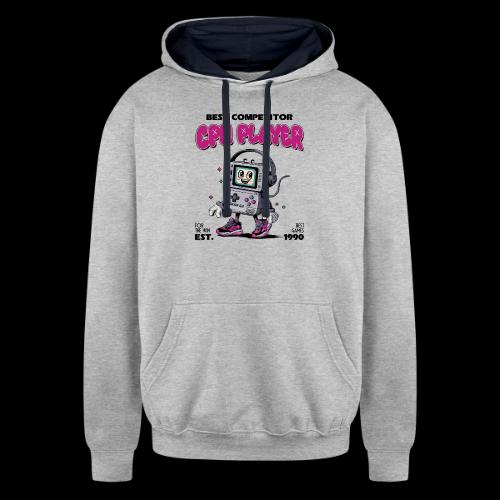 Best CPU Player 1990 - Unisex Contrast Hoodie