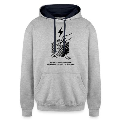 Christmas Bills T-Shirt - Unisex Contrast Hoodie