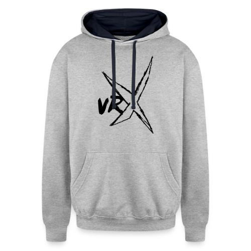 VRX logo BLACK - Unisex Contrast Hoodie