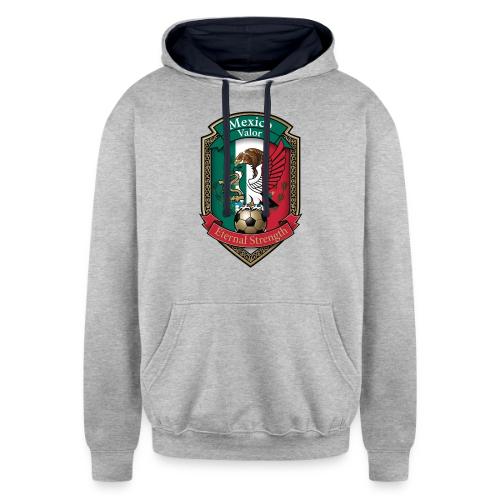 Mexico Eagle Valor T-Shirt, Pride Badge Gift - Unisex Contrast Hoodie