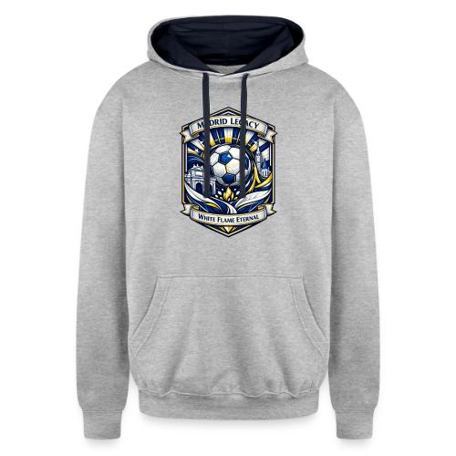 Madrid White Legacy T Shirt, Madrid Fan Gift - Unisex Contrast Hoodie