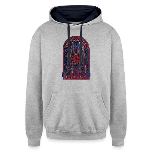Barcelona Scarlet Pride T Shirt, Vibrant City Gift - Unisex Contrast Hoodie