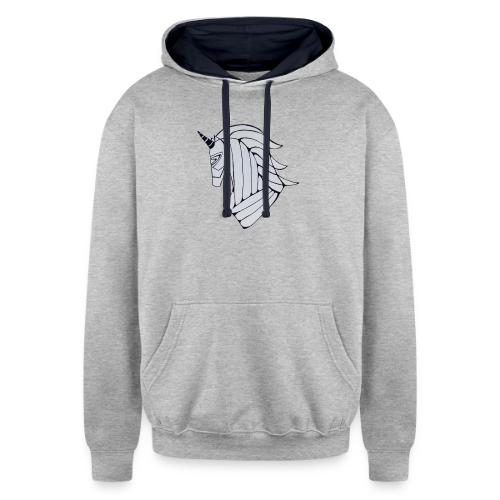 Unicorn Trojan horse - Unisex Contrast Hoodie