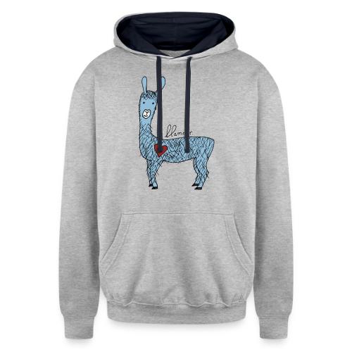 Cute llama - Unisex Contrast Hoodie