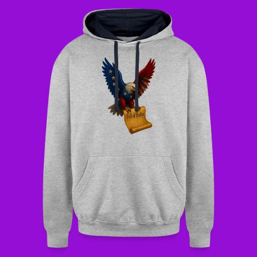 Bill of Rights Bald Eagle - Unisex Contrast Hoodie