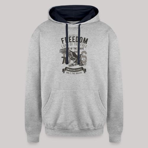 Welcome To The Freedom - Unisex Contrast Hoodie