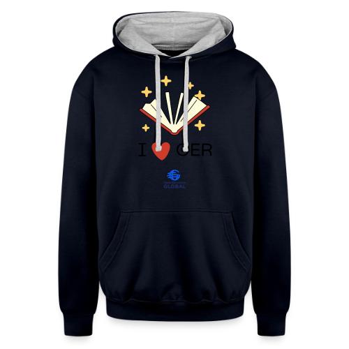 I love OER - Unisex Contrast Hoodie
