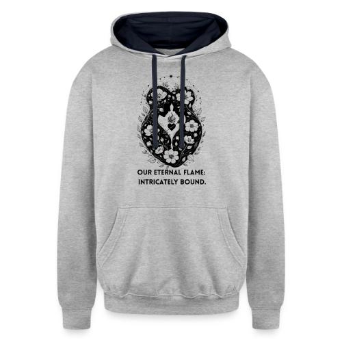 Eternal Flame of Embrace T-Shirt - Unisex Contrast Hoodie