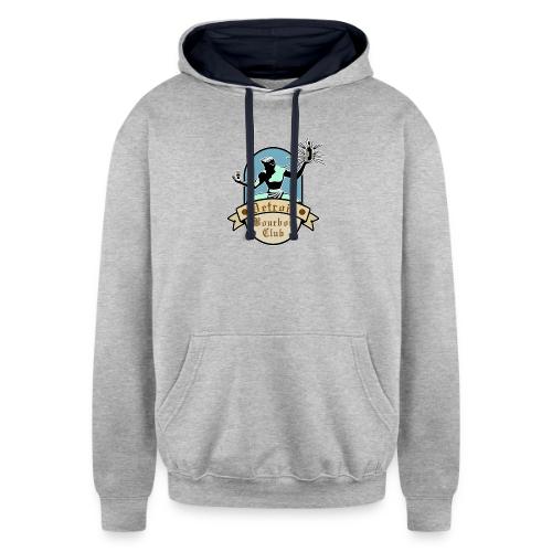 Color Version of the Detroit Bourbon Club Logo - Unisex Contrast Hoodie