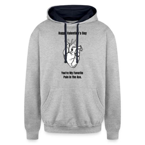 I'm Glad I Swiped Right T-Shirt | Funny Valentine - Unisex Contrast Hoodie