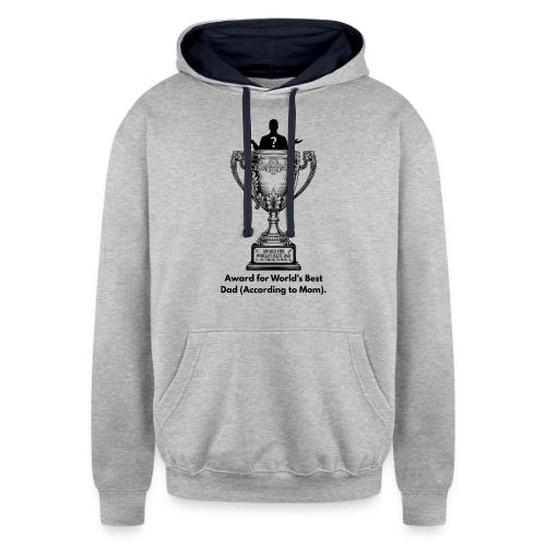 Sarcastic Dad T-Shirt - Unisex Contrast Hoodie