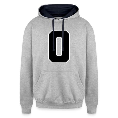 Varsity Letter O Collegiate Monogram - Unisex Contrast Hoodie