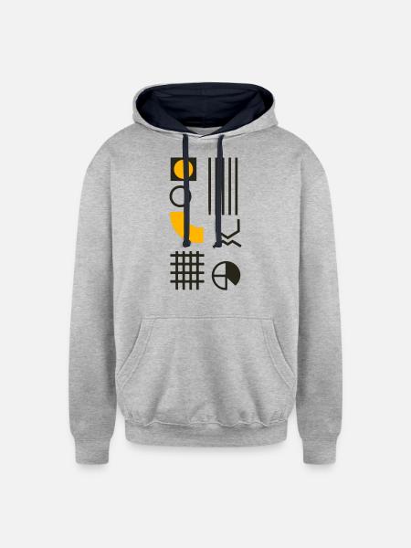 Distinct Simplicity - Unisex Contrast Hoodie - heather gray/navy