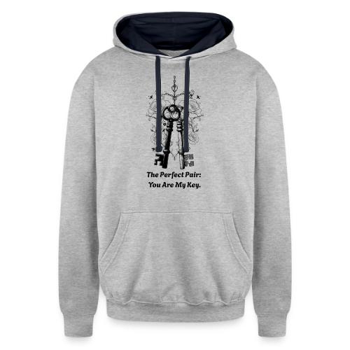 Valentine love keys - Unisex Contrast Hoodie