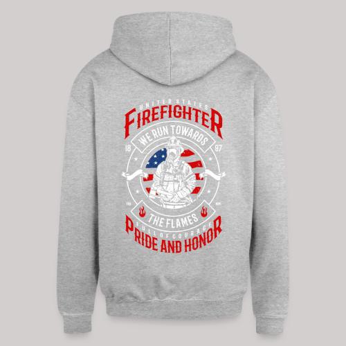 United States Firefighter - Unisex Contrast Hoodie