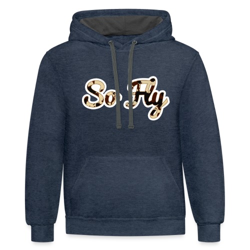 So Fly Classic Cow - Unisex Contrast Hoodie