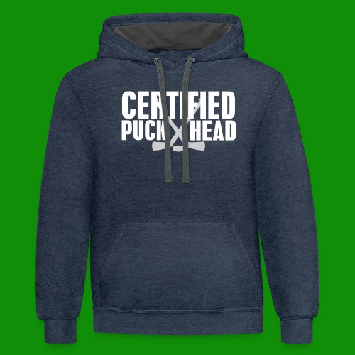 Certified Puck Head - Unisex Contrast Hoodie