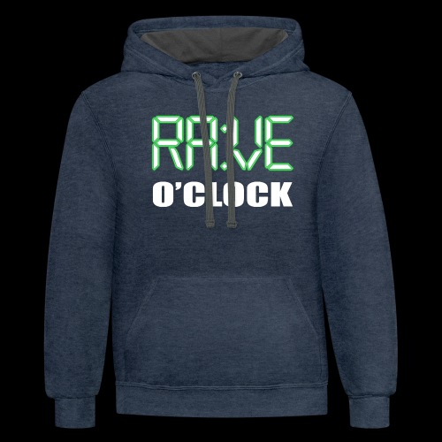 RAVE O CLOCK - Unisex Contrast Hoodie