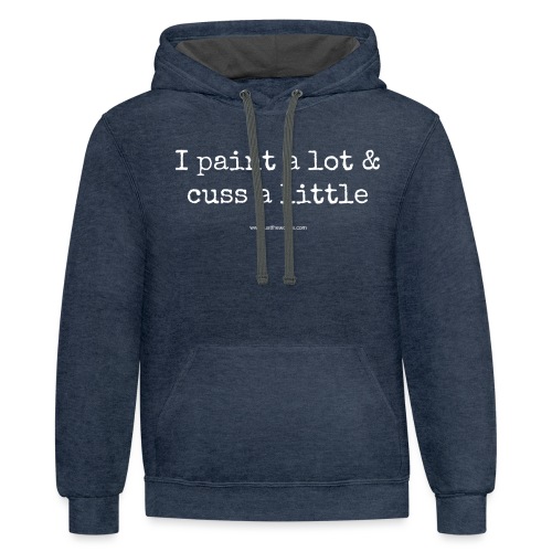 paint and cuss - Unisex Contrast Hoodie
