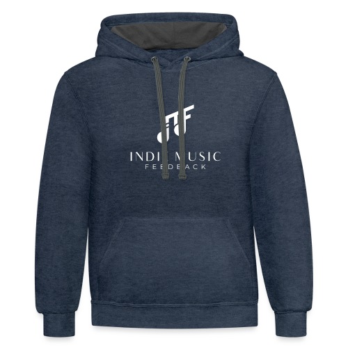IMF Official Logo in White - Unisex Contrast Hoodie