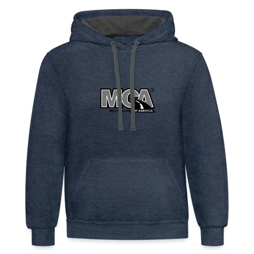 MCA Logo WBG Transparent BLACK WHITE TITLEfw fw pn - Unisex Contrast Hoodie