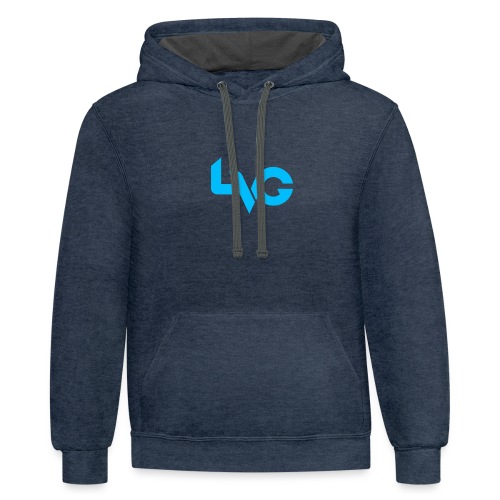 LVG logo blue - Unisex Contrast Hoodie