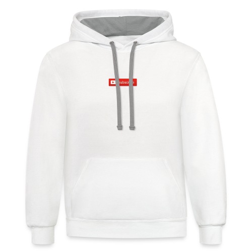 YOUTUBE SUBSCRIBE - Unisex Contrast Hoodie