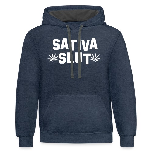 Sativa Slut - Unisex Contrast Hoodie