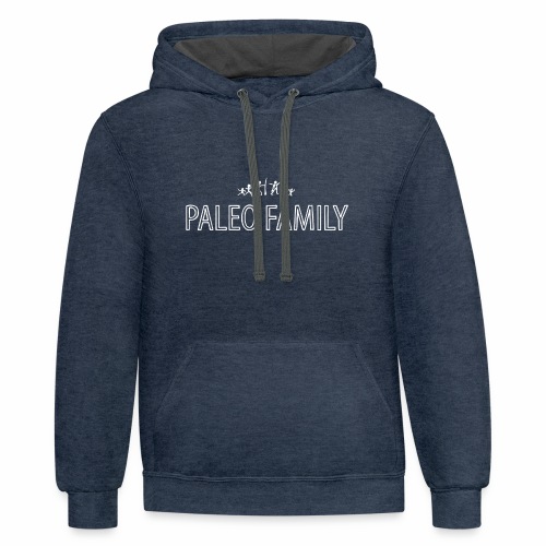 Paleo Family - 4 Kids - Unisex Contrast Hoodie