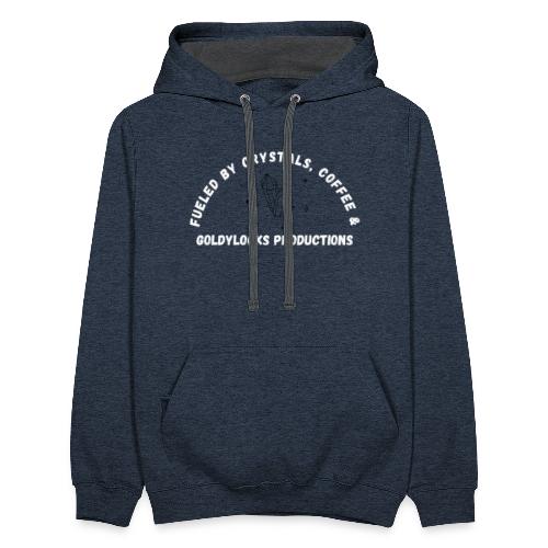 Fueled by Crystals Coffee and GP - Unisex Contrast Hoodie