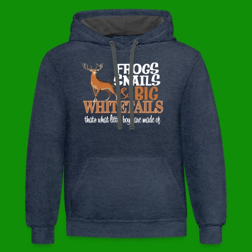 Frogs, Snails & Big Whitetails - Unisex Contrast Hoodie