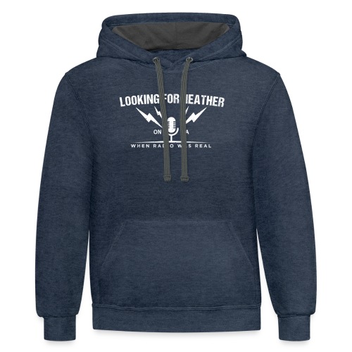 Looking For Heather - When Radio Was Real (White) - Unisex Contrast Hoodie
