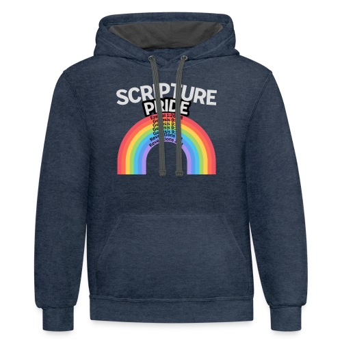 Scripture Pride Rainbow - Unisex Contrast Hoodie