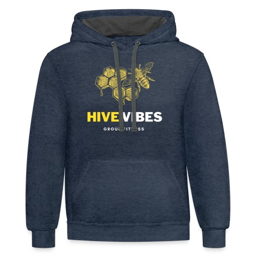 HIVE VIBES GROUP FITNESS - Unisex Contrast Hoodie