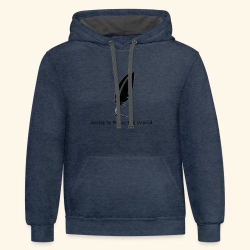 Write to Bless the World - Unisex Contrast Hoodie