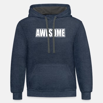 Awesome - Contrast Hoodie Unisex