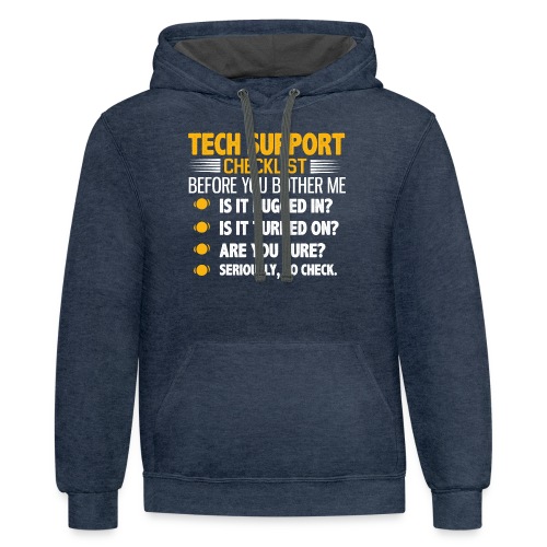 Computer Repair Hourly Rate funny saying quote - Unisex Contrast Hoodie