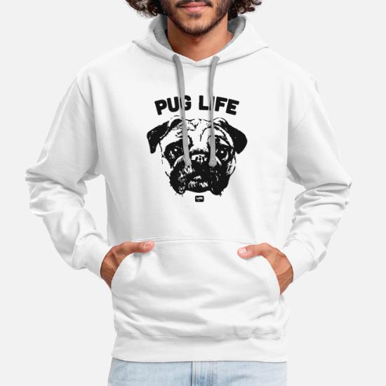 Comedy Funny Hot Pug Life 2018' Unisex Two-Tone Hoodie | Spreadshirt