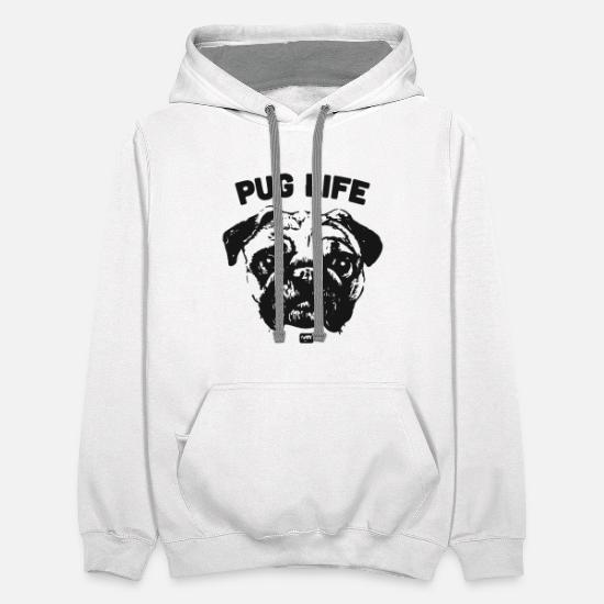 Comedy Funny Hot Pug Life 2018' Unisex Two-Tone Hoodie | Spreadshirt