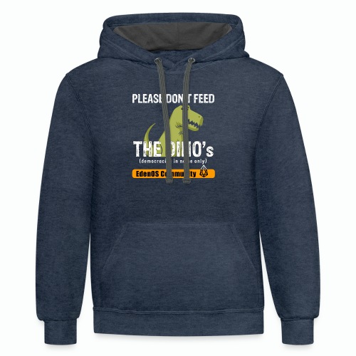 DON'T FEED THE DINO T-Shirt - Unisex Contrast Hoodie