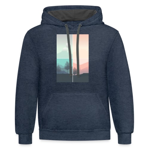 Travelling through the ages - Unisex Contrast Hoodie