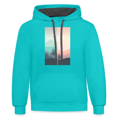 Travelling through the ages - Unisex Contrast Hoodie