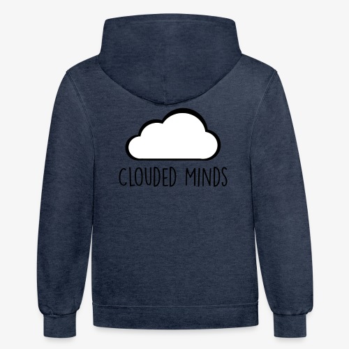 Clouded Minds Logo - Unisex Contrast Hoodie