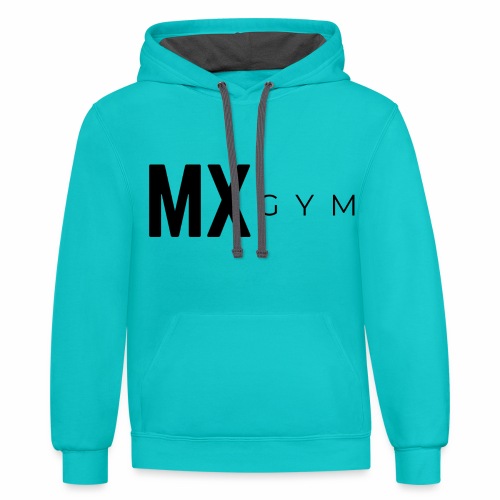 MX Gym Minimal Long Black - Unisex Contrast Hoodie