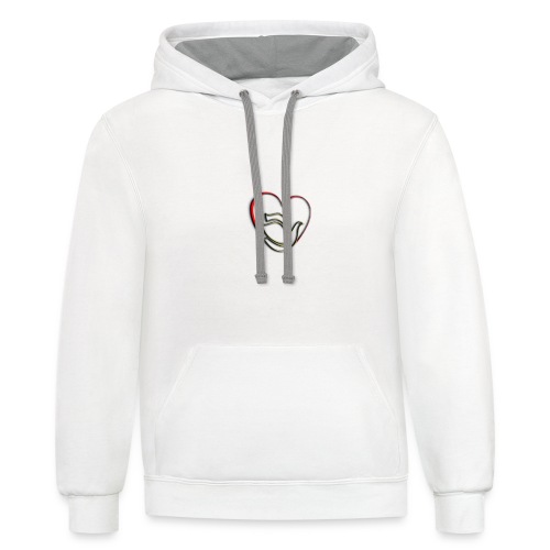 Love and Pureness of a Dove - Unisex Contrast Hoodie