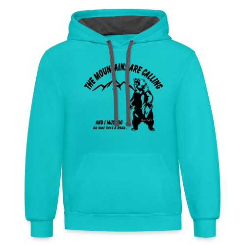 The Mountains are Calling - Unisex Contrast Hoodie