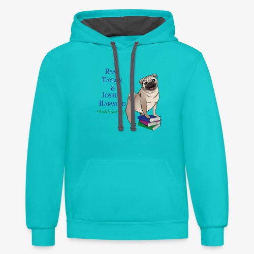 Books to Love By Author Logo - Unisex Contrast Hoodie