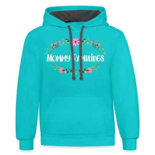 Mommy Ramblings Floral Collection - Unisex Contrast Hoodie