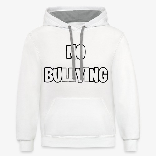 No Bullying - Unisex Contrast Hoodie