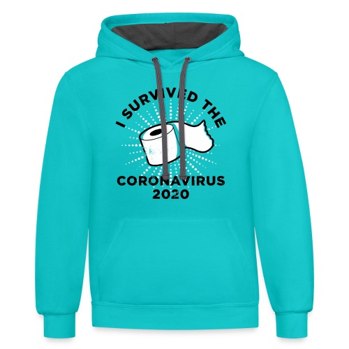 Official Coronavirus Survivor 2020 - Unisex Contrast Hoodie